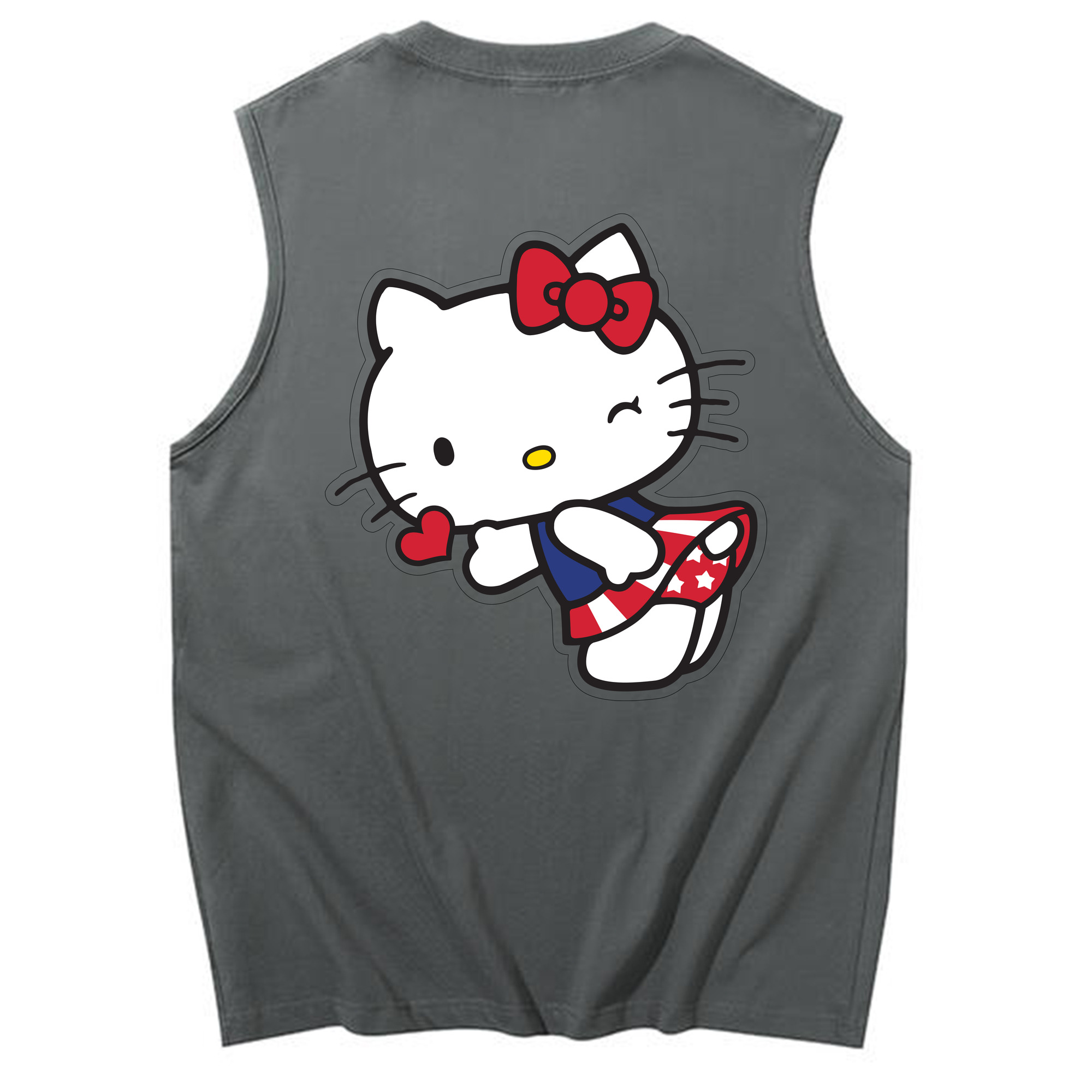 （画像用） Hello Kitty ハローキティ コットン100％タンクトップ（背面プリント）